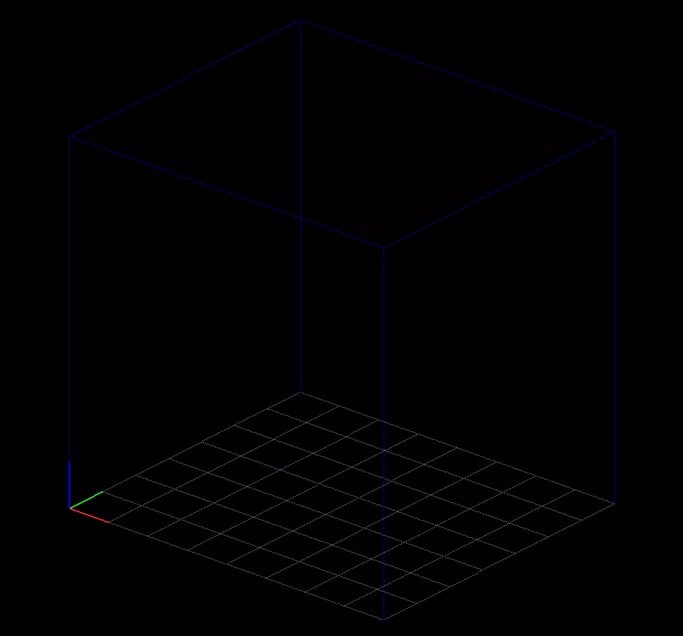 Example of Display Envelope Gride in Stratasys Insight Software