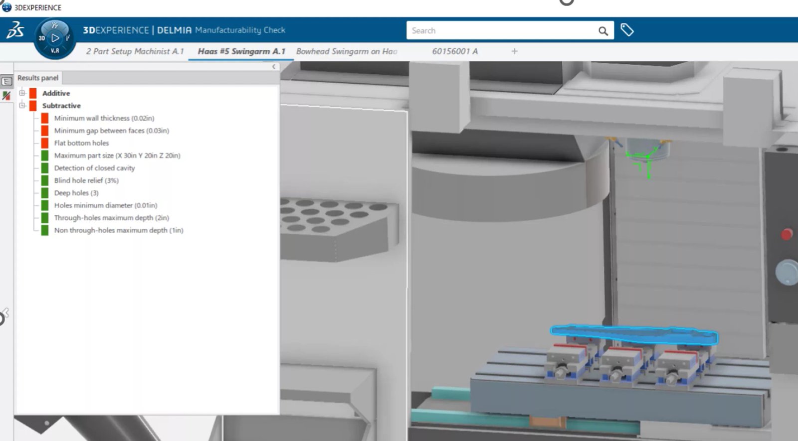 3DEXPERIENCE DELMIA التحقق من قابلية التصنيع 