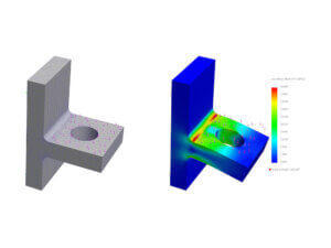 3D Rendering of Solid Models with Meshing and Deformed Finite Element Analysis Result