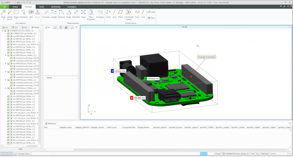 windchill tutorial - BOM management - build envelope