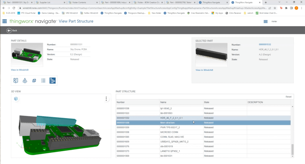 windchill tutorial - BOM management - part structure