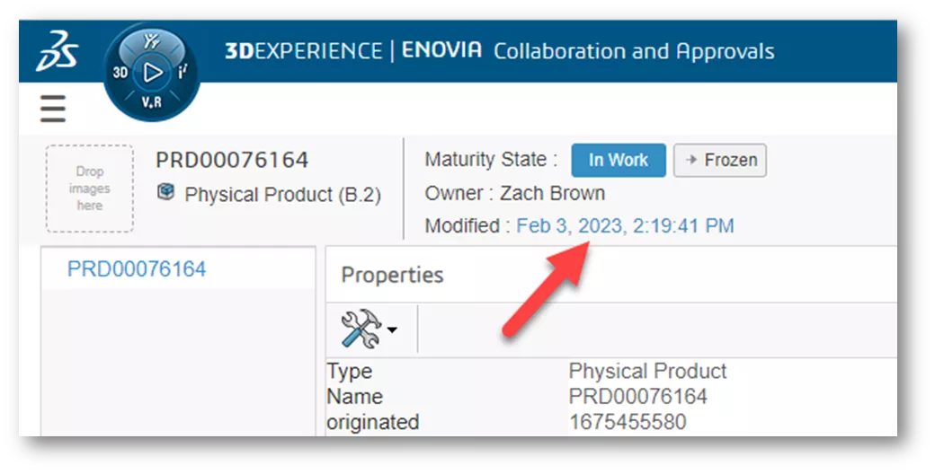 عرض محفوظات الملفات في 3DEXPERIENCE 