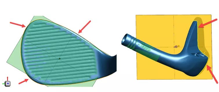 VXmodel Extraer silueta de un palo de golf Wedge