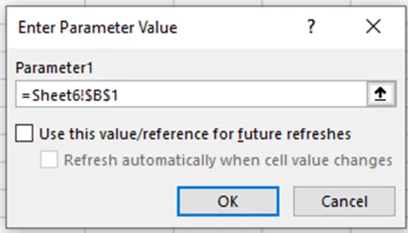 SOLIDWORKS PDM Dynamic Reporting Enter Parameter Value