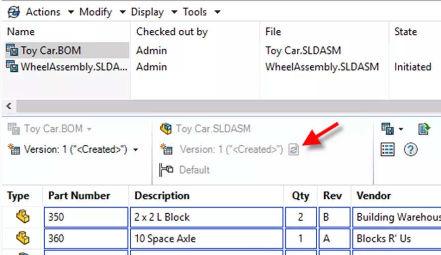 Named BOMs SOLIDWORKS PDM 