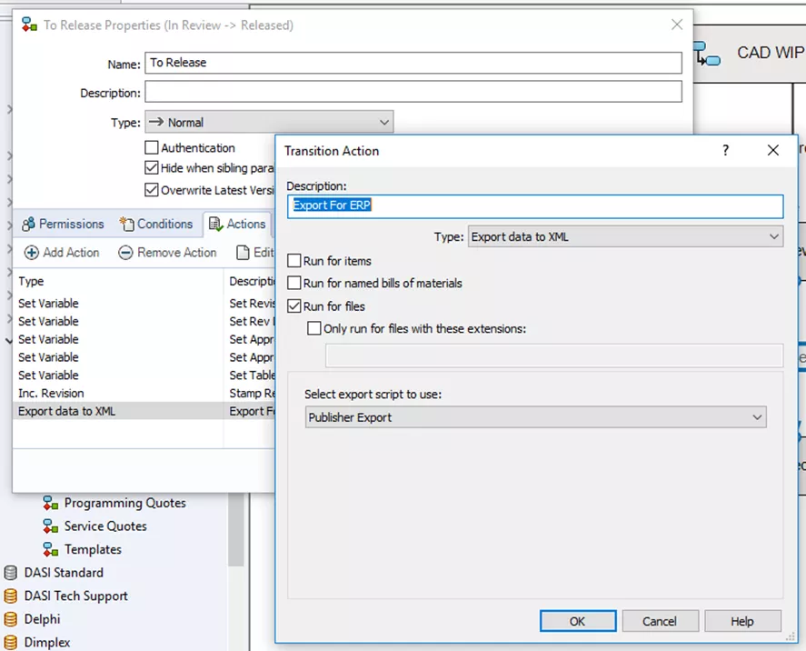 SOLIDWORKS PDM BOM Release Properties