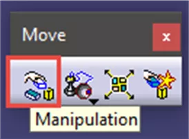 Icono de manipulación en CATIA