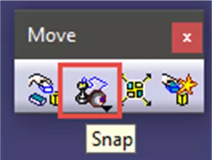 Icono del comando Snap de CATIA 
