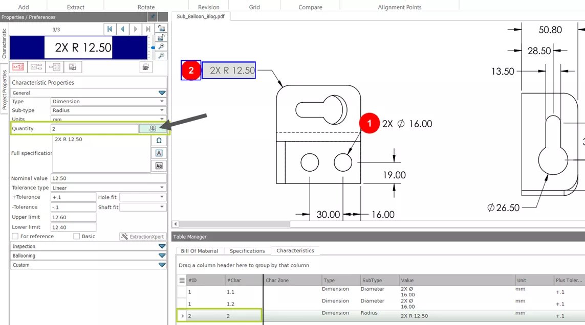 SOLIDWORKS Inspection Characteristic Properties