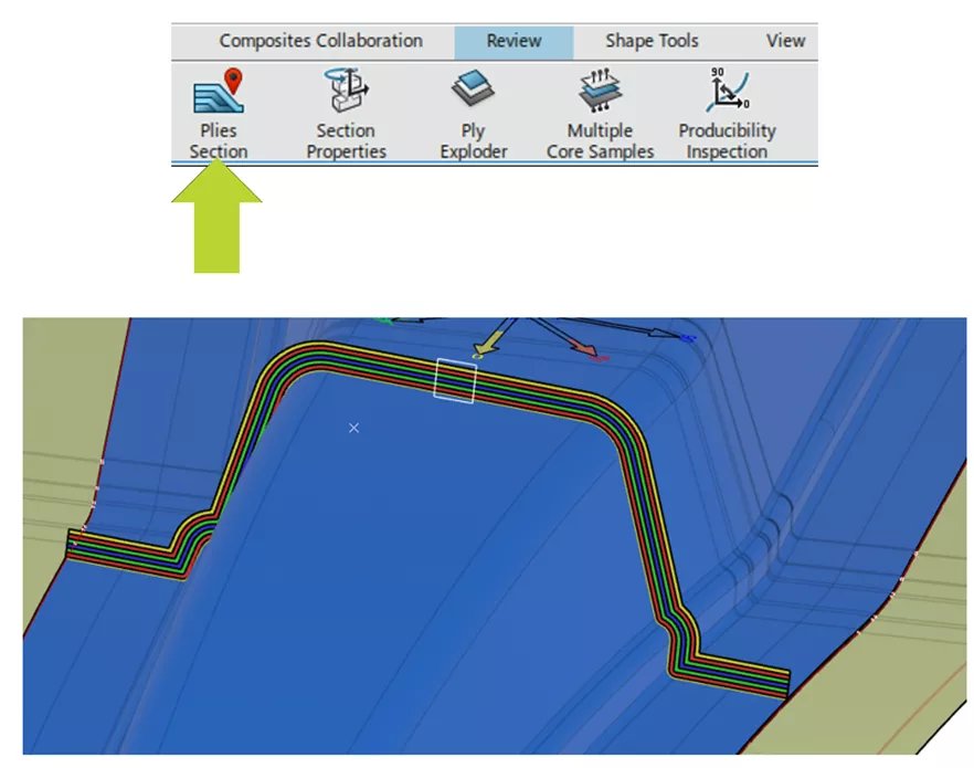 Doorsnede van lagen 3DEXPERIENCE CATIA