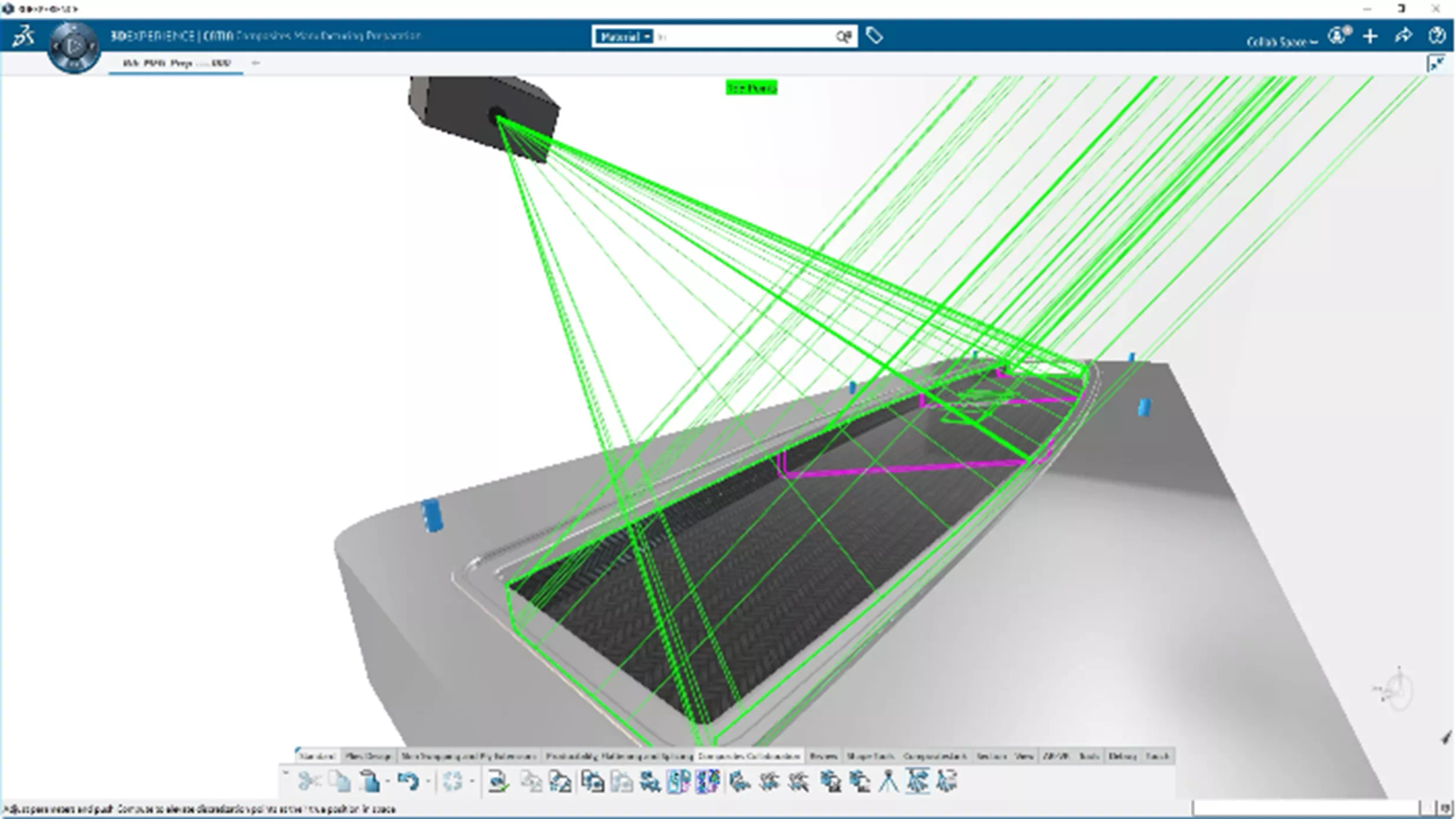 3DEXPERIENCE CATIA تصدير النمط المسطح لعرض الليزر