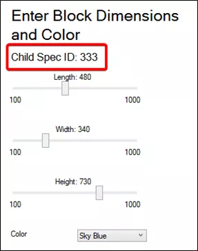 Enter Block Dimensions in DriveWorks