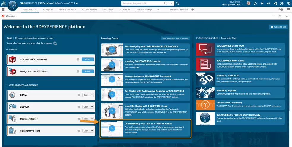 مرحبًا بتحديثات التطبيق 3DEXPERIENCE 2023x FD03