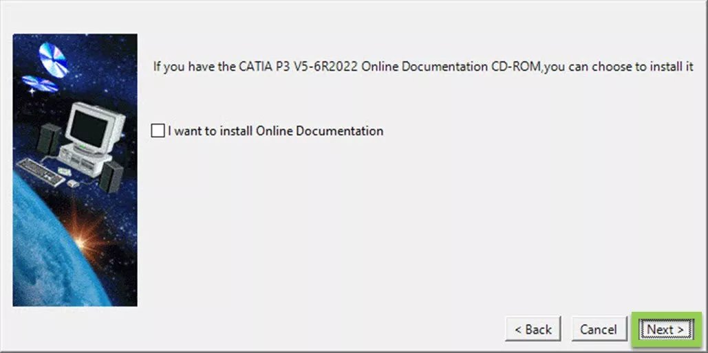 Configuración de la documentación en línea de CATIA