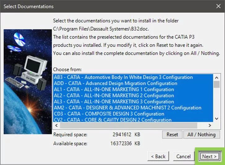 Documentación de CATIA Select 