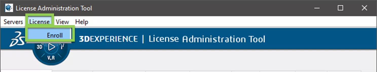 Inscribir licencia 3DEXPERIENCE Admin Tool 