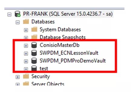 SSMS ConisioMasterDb