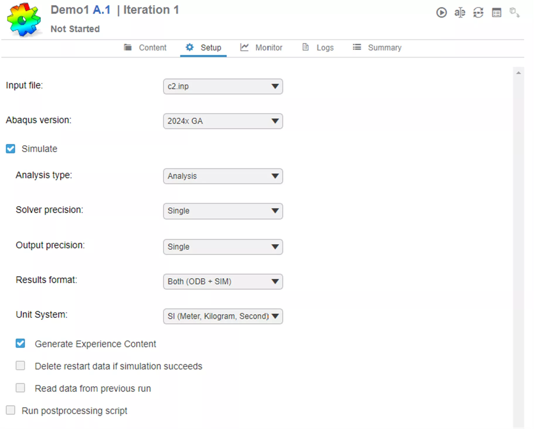 Setup Options Abaqus Jobs on 3DEXPERIENCE Cloud 