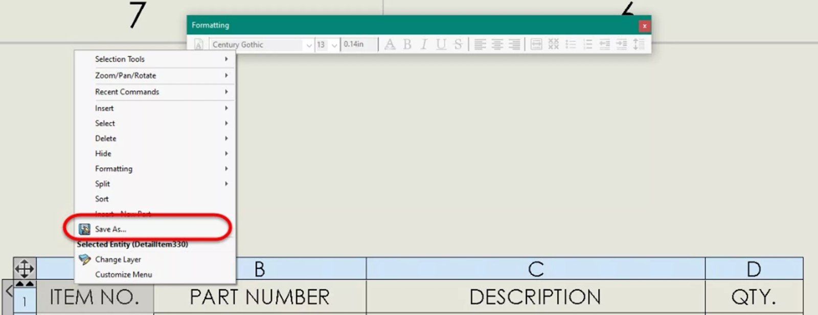 Create Custom Table Templates in SOLIDWORKS 