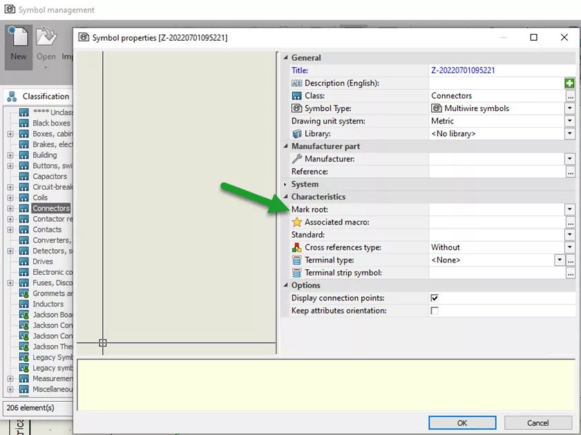 Component Mark Root SOLIDWORKS Electrical 