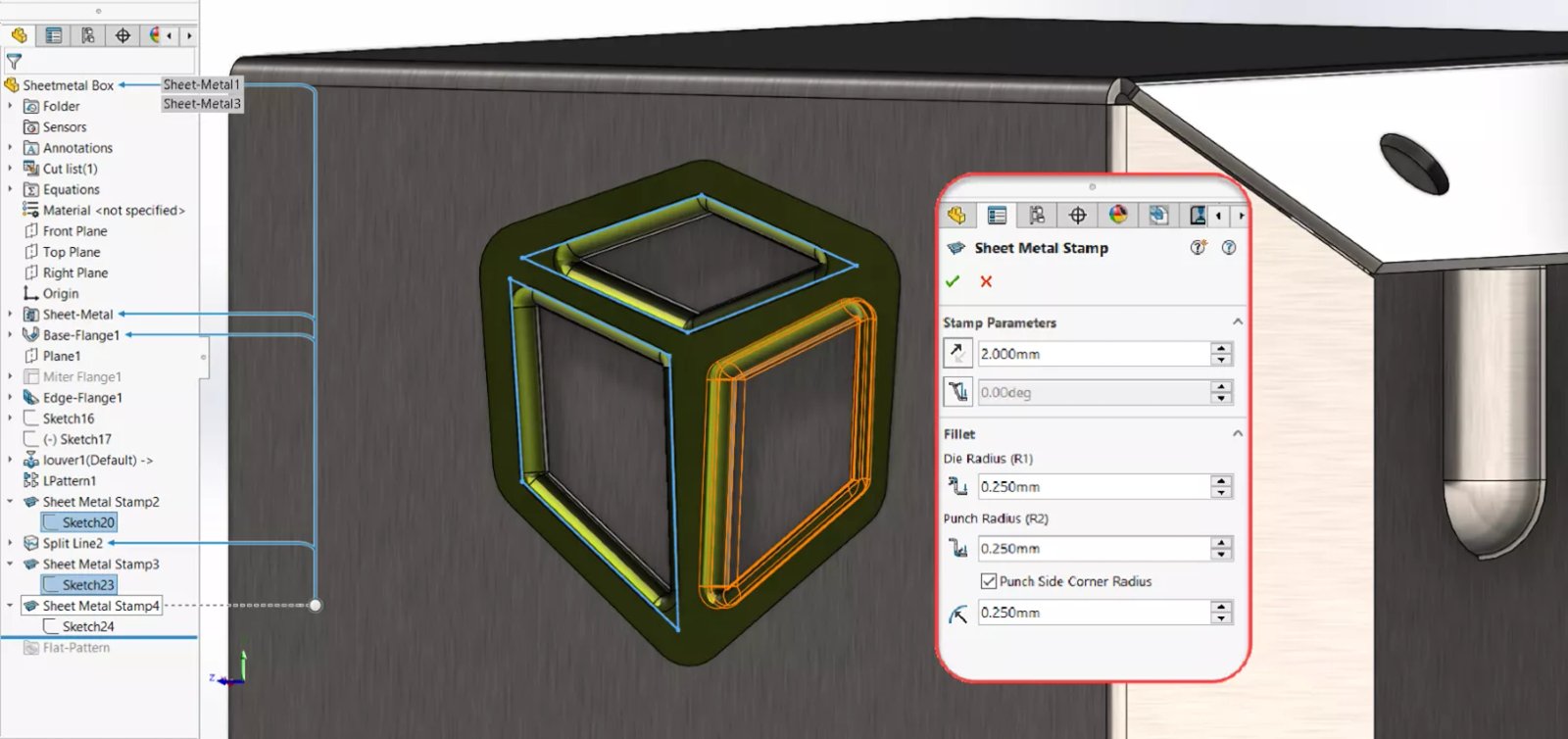 SOLIDWORKS 2024 Stamp Tool 