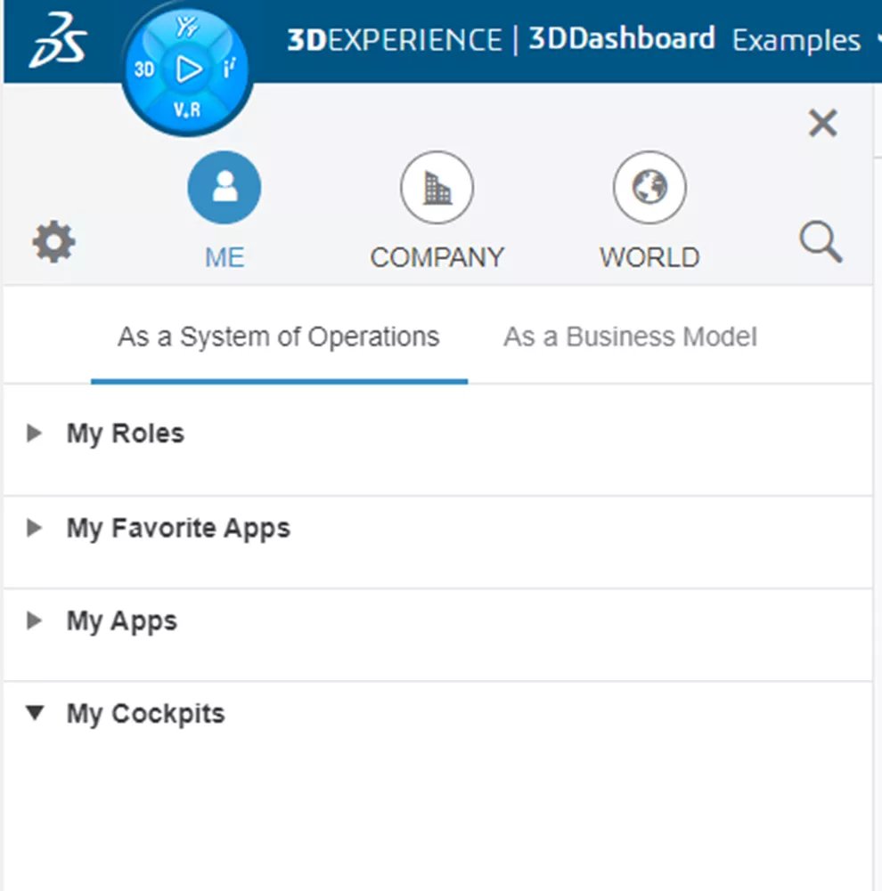 Просмотр ролей и приложений в 3DEXPERIENCE 