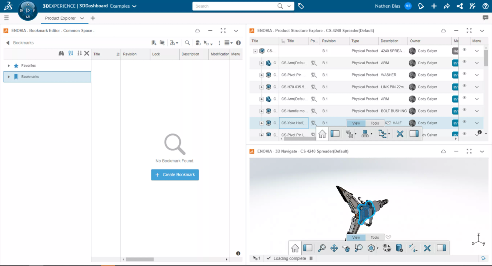 Настройка макета информационной панели 3DEXPERIENCE