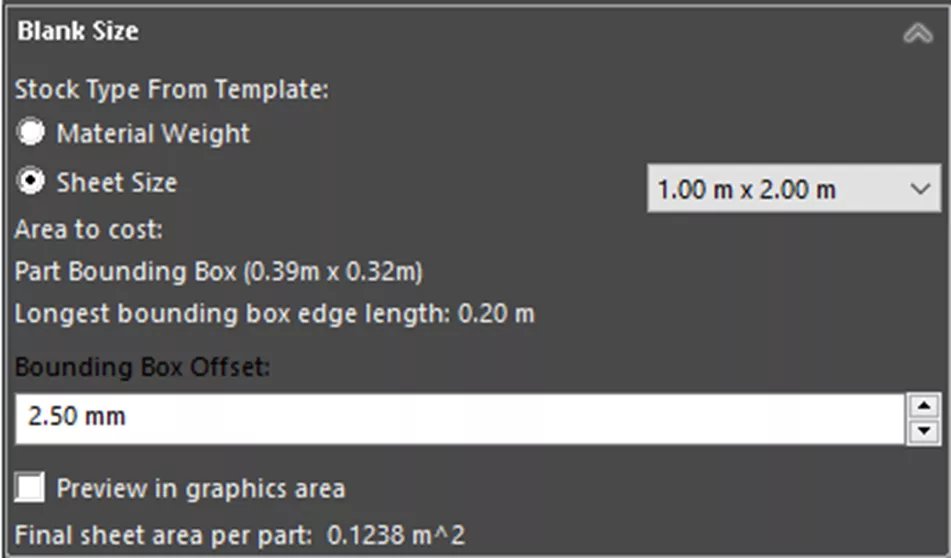 SOLIDWORKS Plaatmetaal materiaal calculatie 