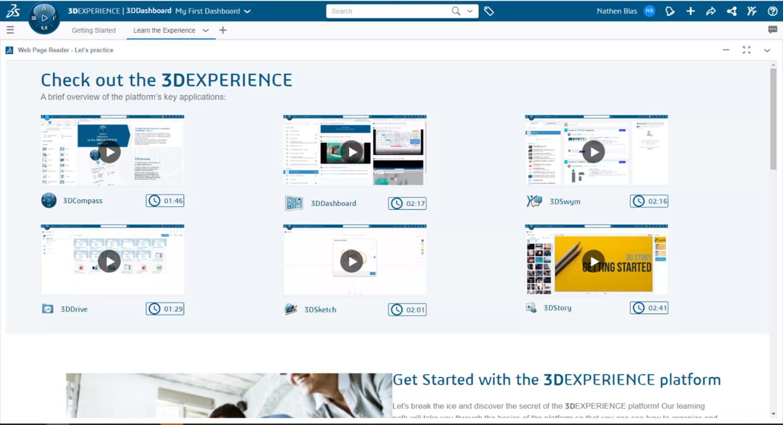 My First Dashboard 3DEXPERIENCE 