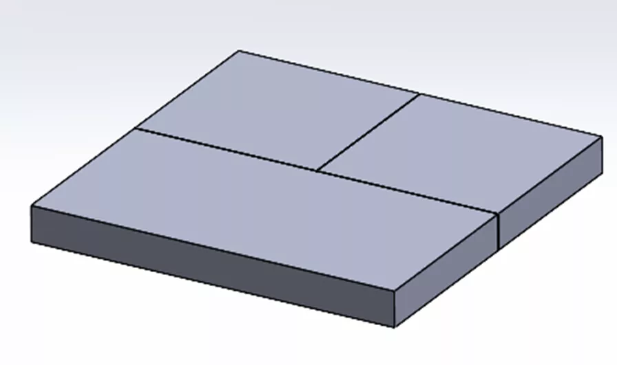 Trois corps résultants dans SOLIDWORKS