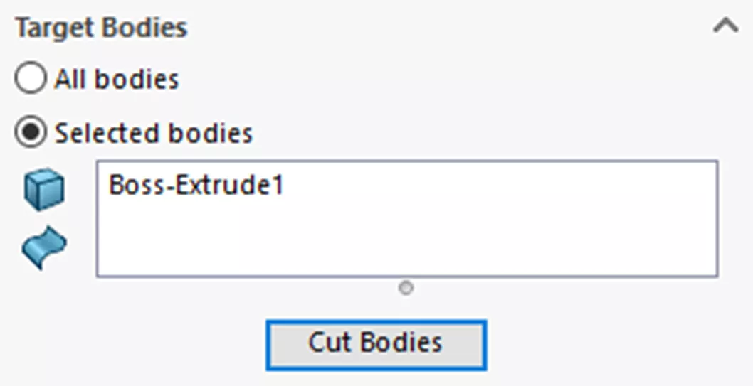 Corps cibles SOLIDWORKS 