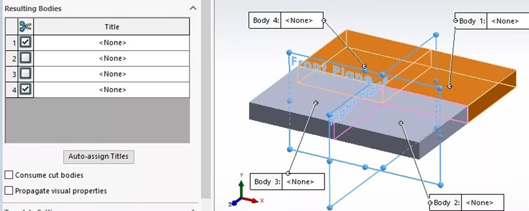 Comprendre les corps résultants dans SOLIDWORKS