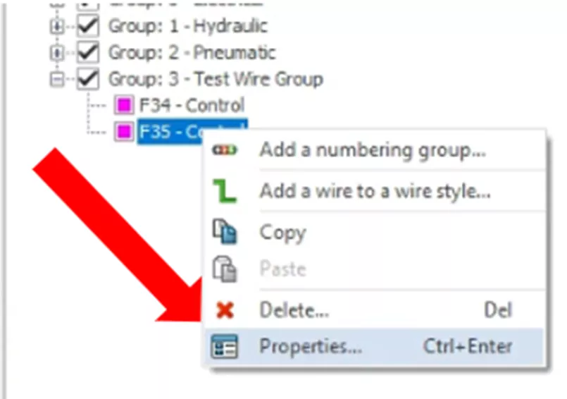 SOLIDWORKS 전선 속성