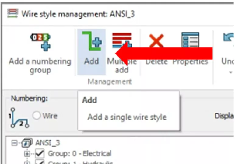 SOLIDWORKS Electrical에서 단일 와이어를 추가하는 방법 