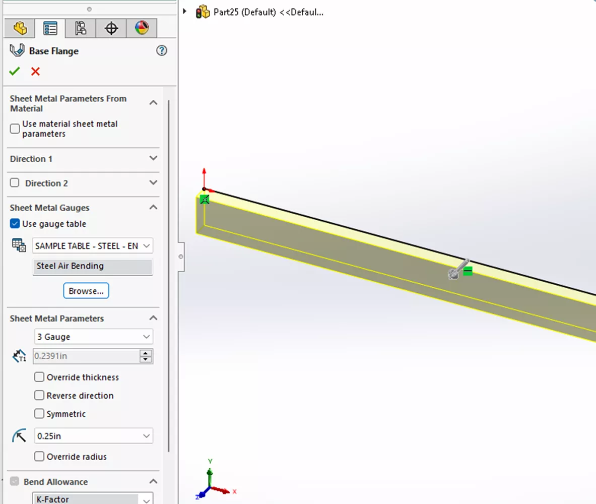 Hinzufügen von Messgerätetabellenvorlagen in SOLIDWORKS